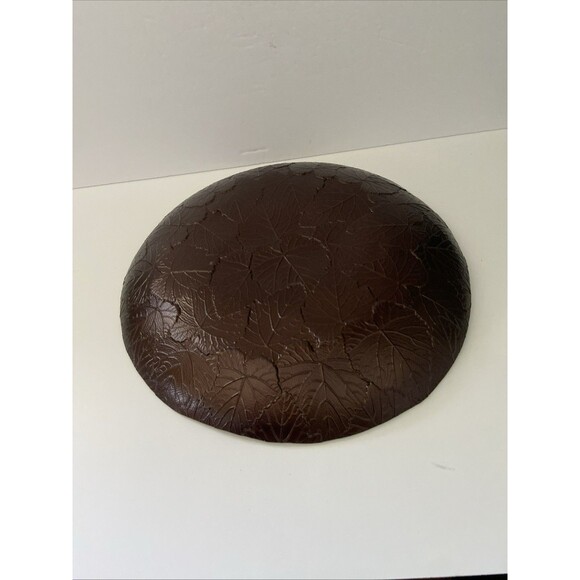 Vintage Iridescent Glass Decorative Plate 14” Diameter Brown Bottom - Picture 9 of 9